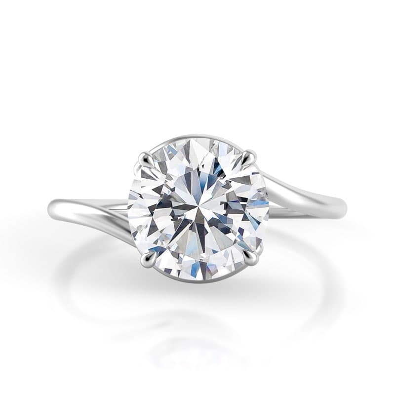 Abbraccio Swirl Engagement Ring