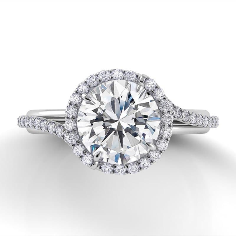 Abbraccio Swirl Engagement Ring