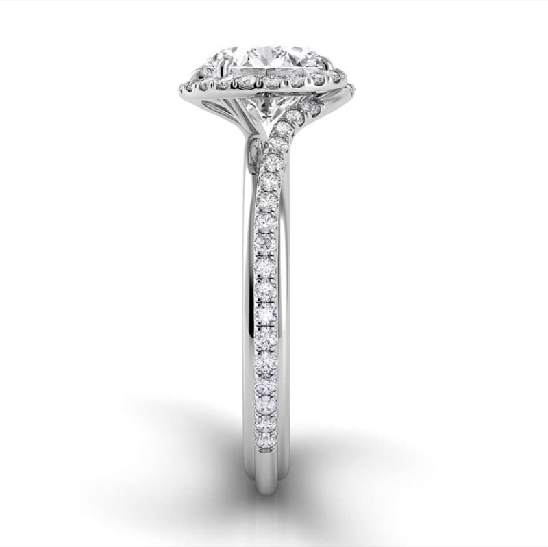 Abbraccio Swirl Engagement Ring