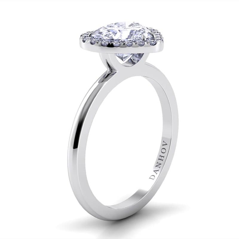Per Lei Single Shank Heart Engagement Ring