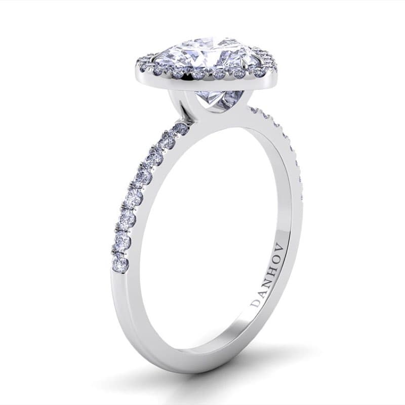 Per Lei Single Shank Heart Engagement Ring