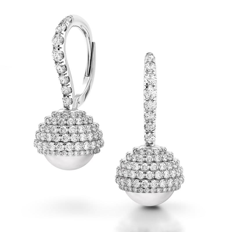 Trenta Limited Edition Black Pearl Diamond Earrings