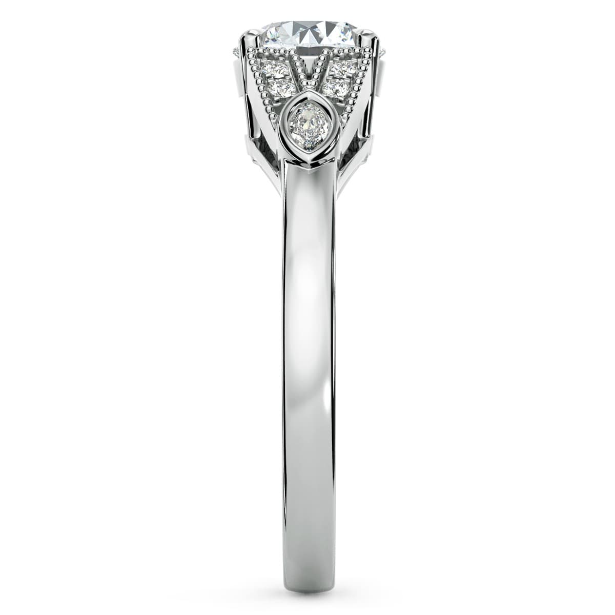 Norme de Estate Diamond Engagement Ring in 14k White