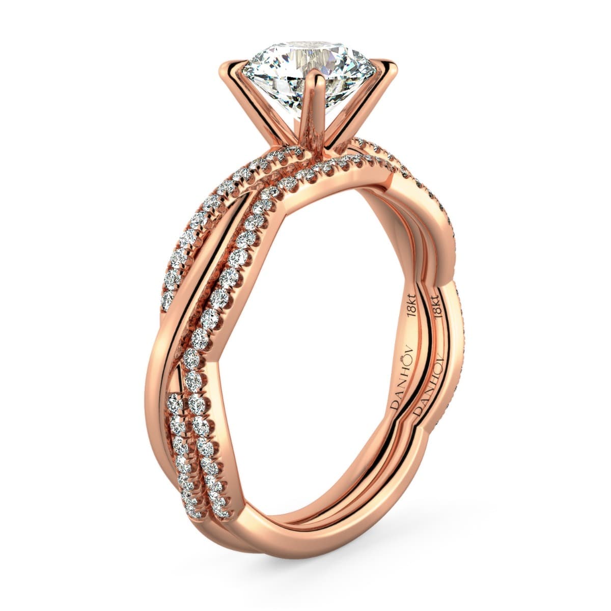 Norme De Petite Twisted Engagement Ring