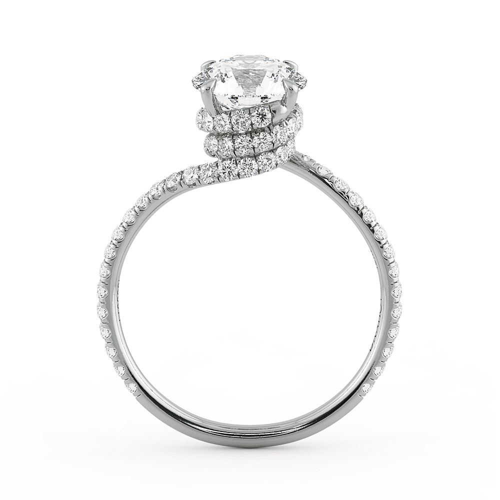 Abbraccio Swirl Diamond Engagement Ring