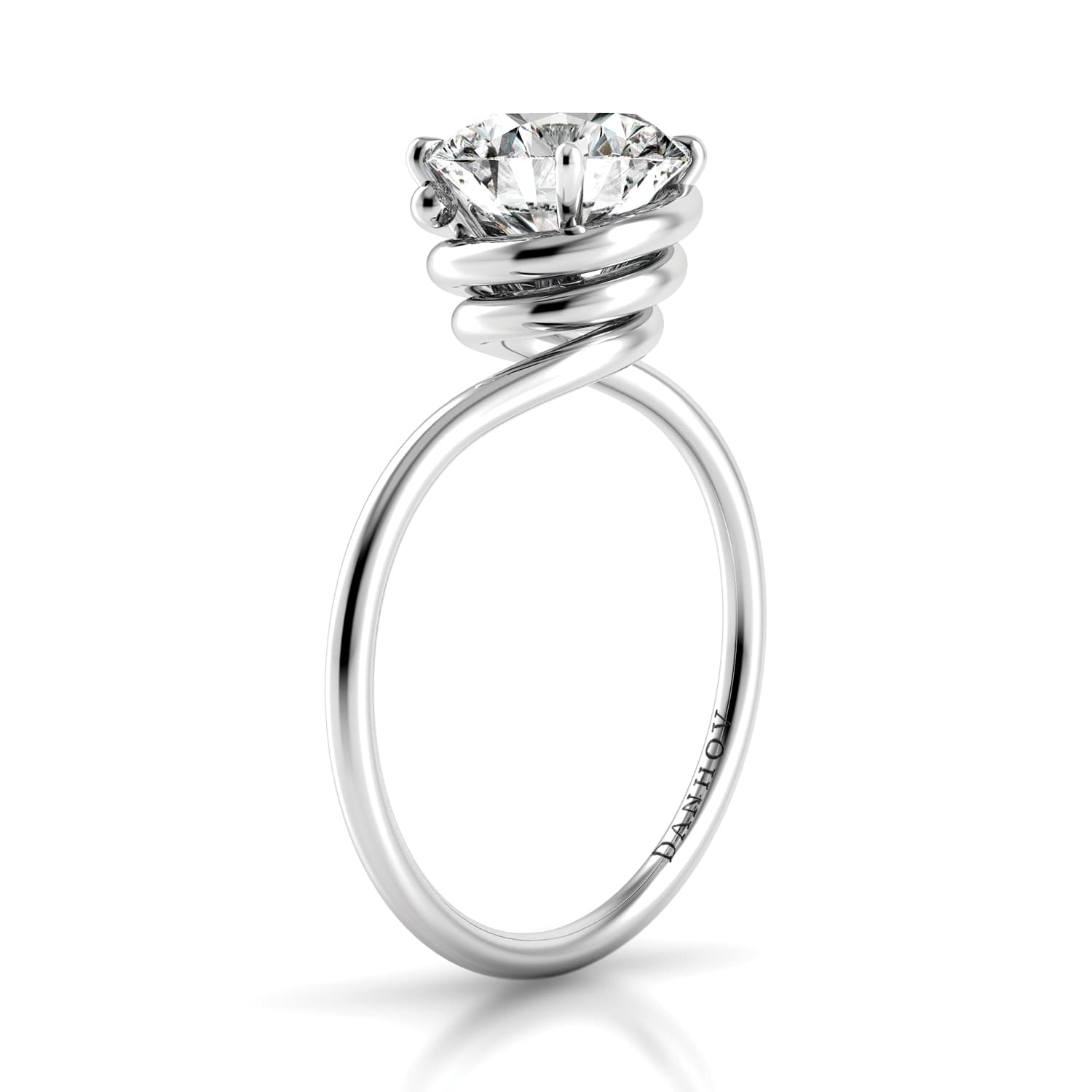Abbraccio Swirl Engagement Ring