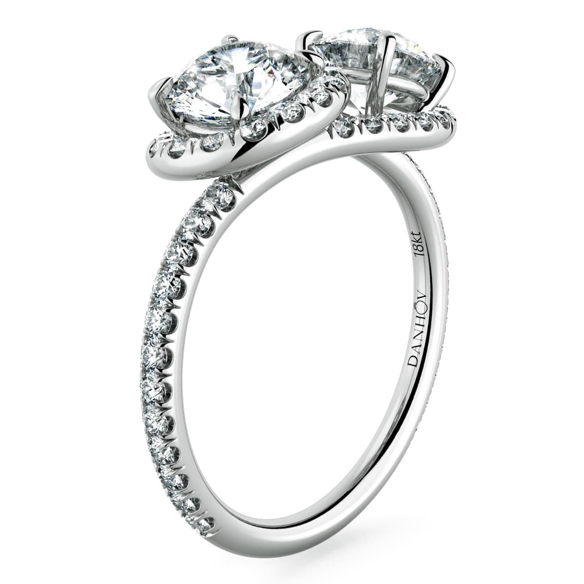 Abbraccio Infinity Single Shank Diamond Engagement Ring