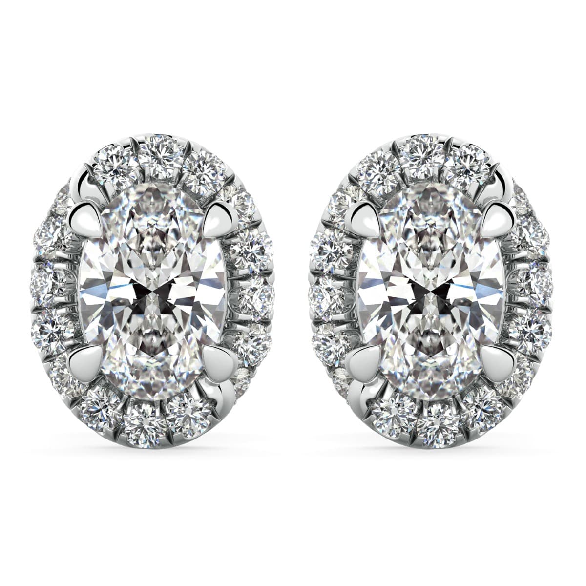 Abbraccio Swirl Cusion Diamond Earrings