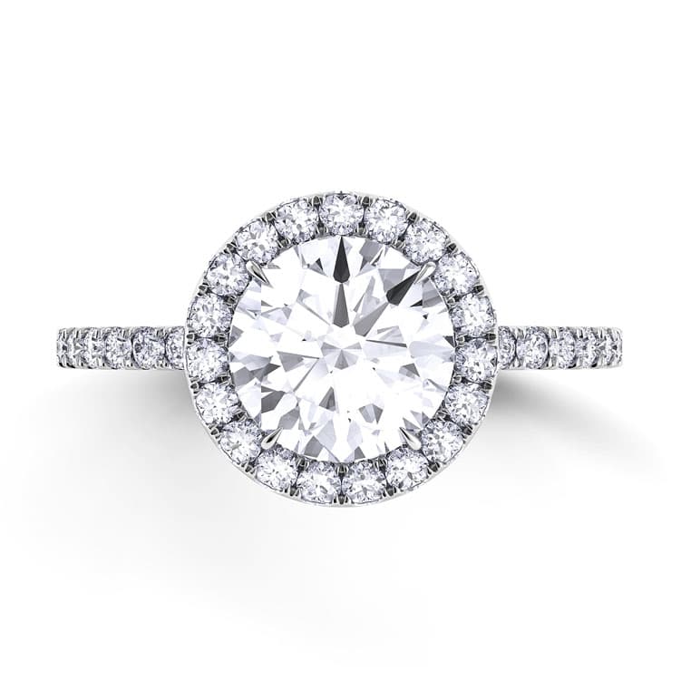 Per Lei Halo Diamond Engagement Ring