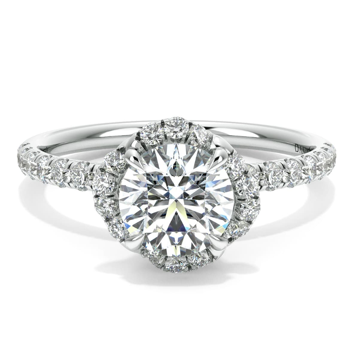 Norme De Halo Ladies Engagement Ring