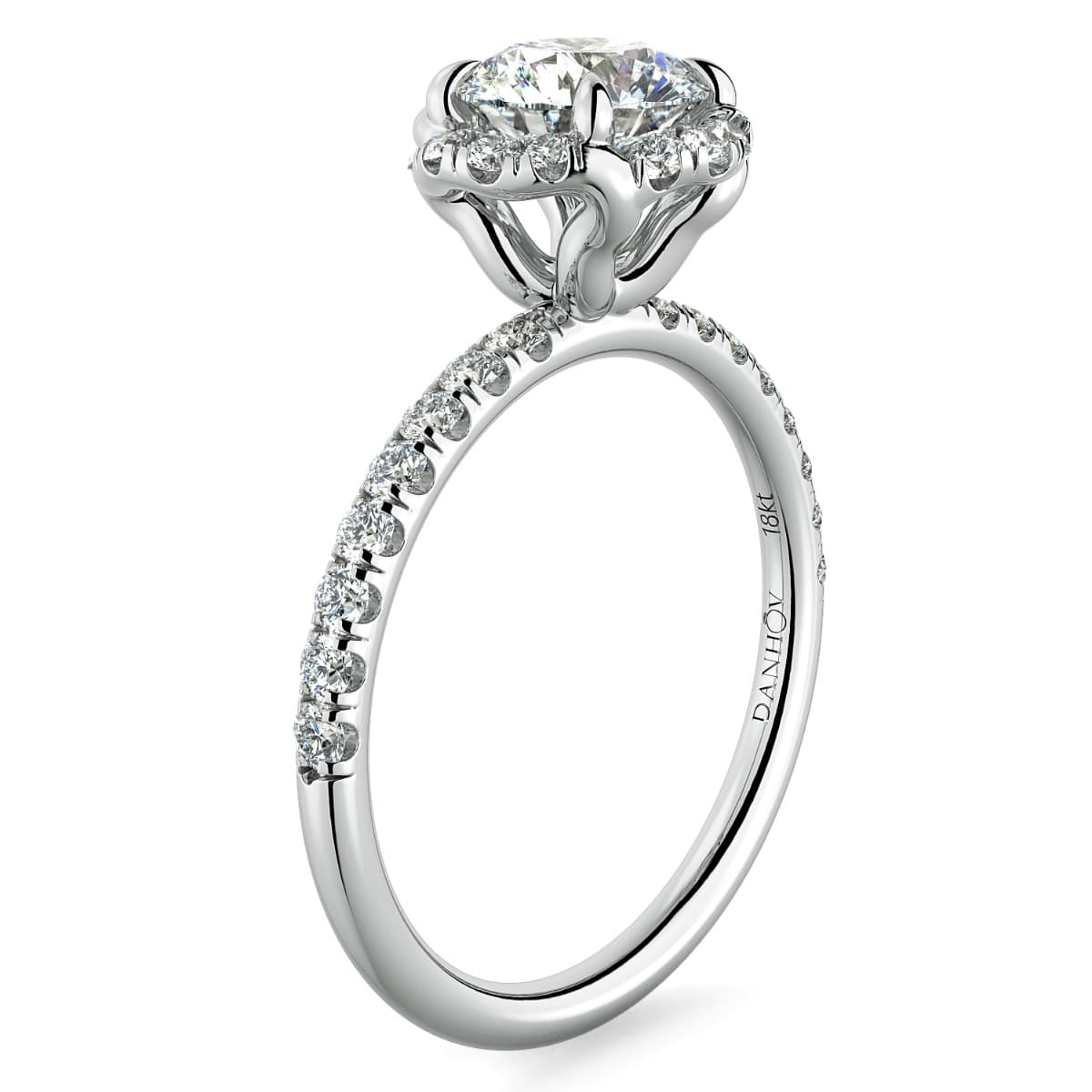 Norme De Halo Ladies Engagement Ring