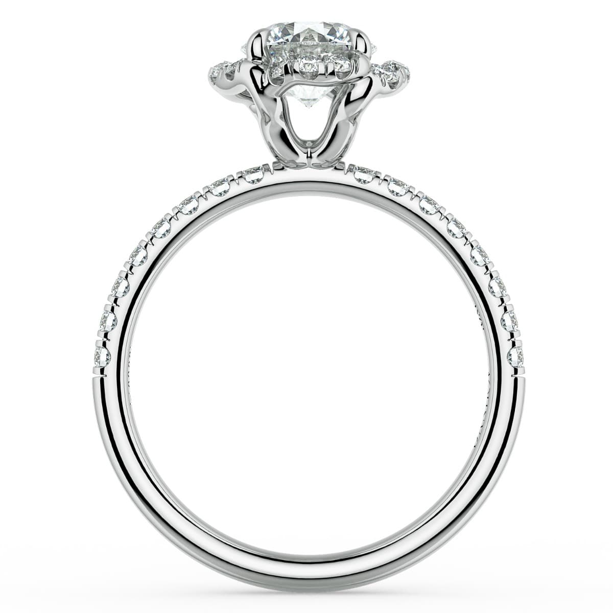 Norme De Halo Ladies Engagement Ring