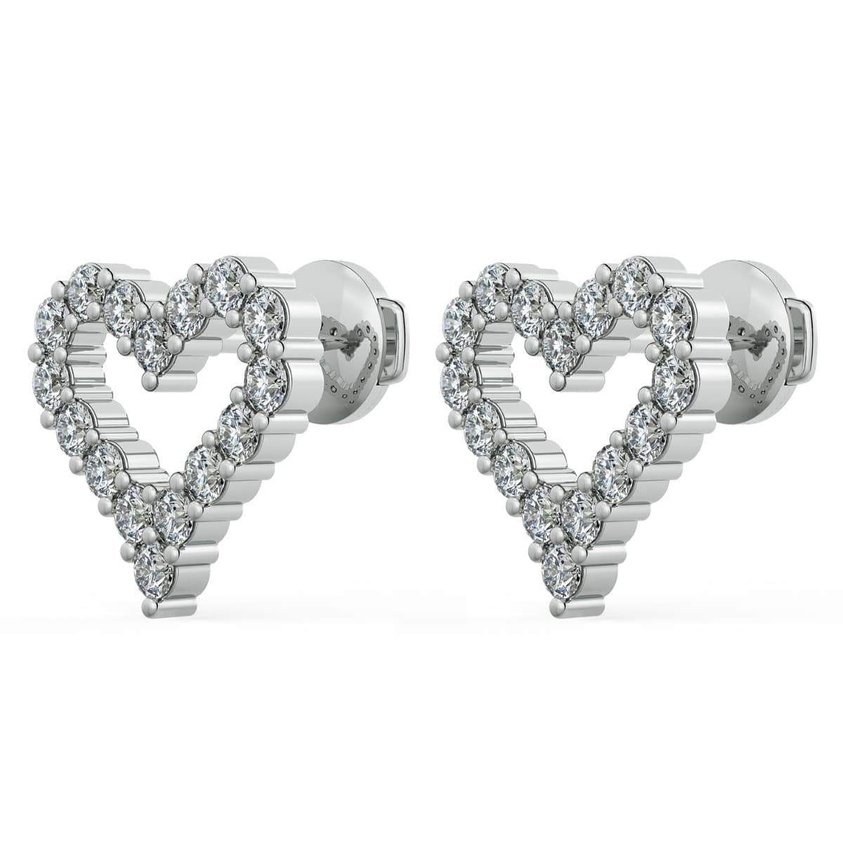 Norme de Heart Shape Diamond Earrings