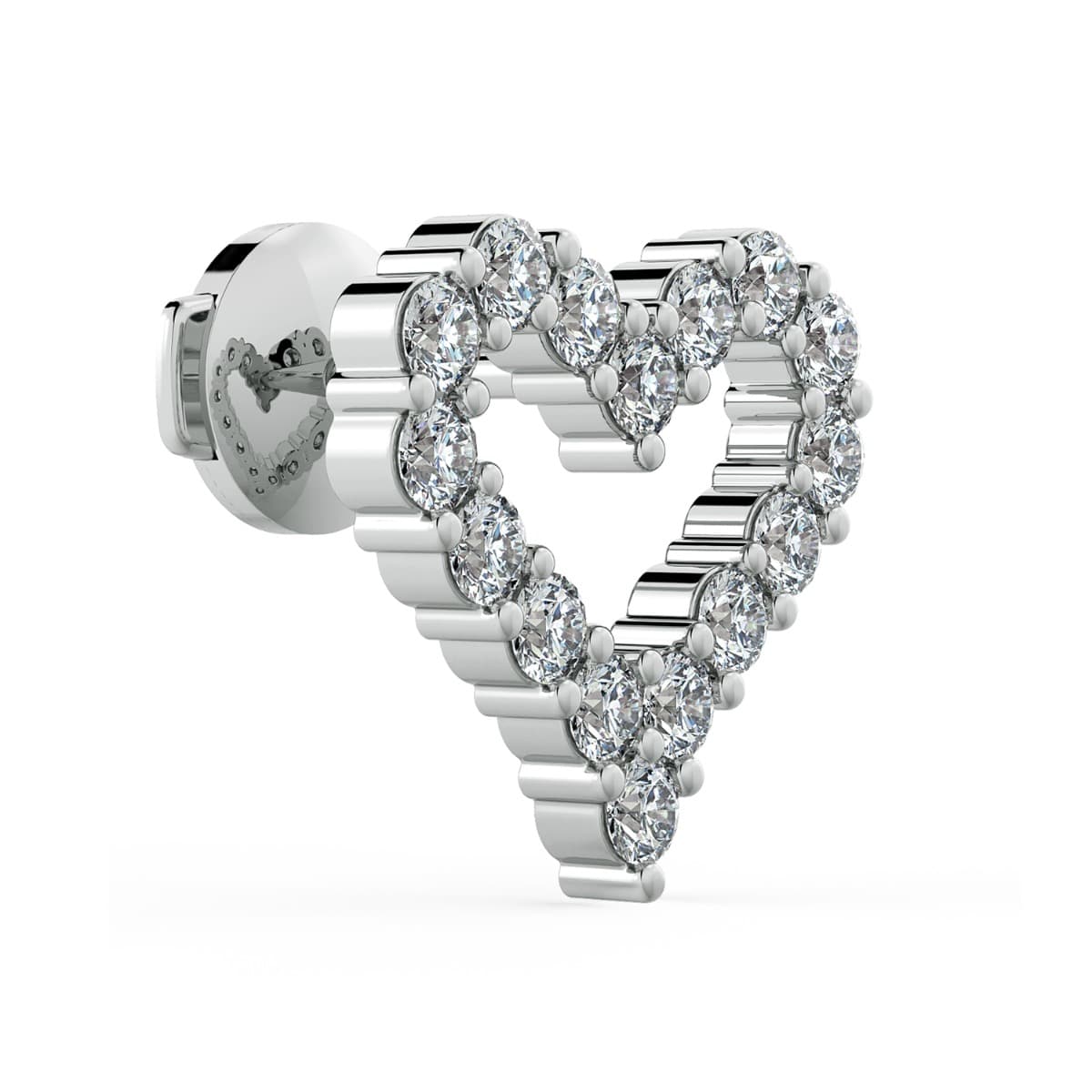 Norme de Heart Shape Diamond Earrings