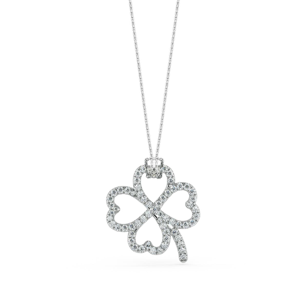Norme de Shamrock Pendant with Rolo Chain