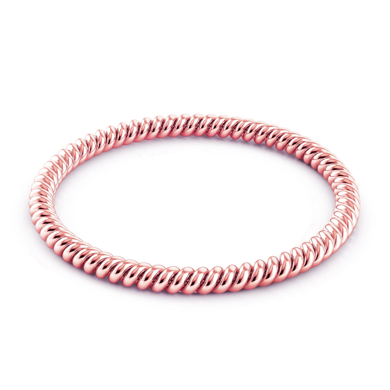 Eleganza Rose Gold Braided Wedding Band