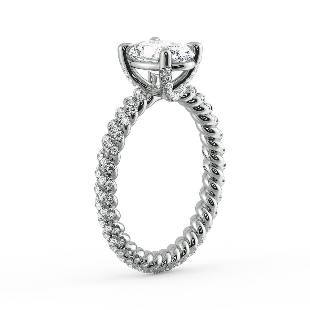 Eleganza Braided Diamond Engagement Ring