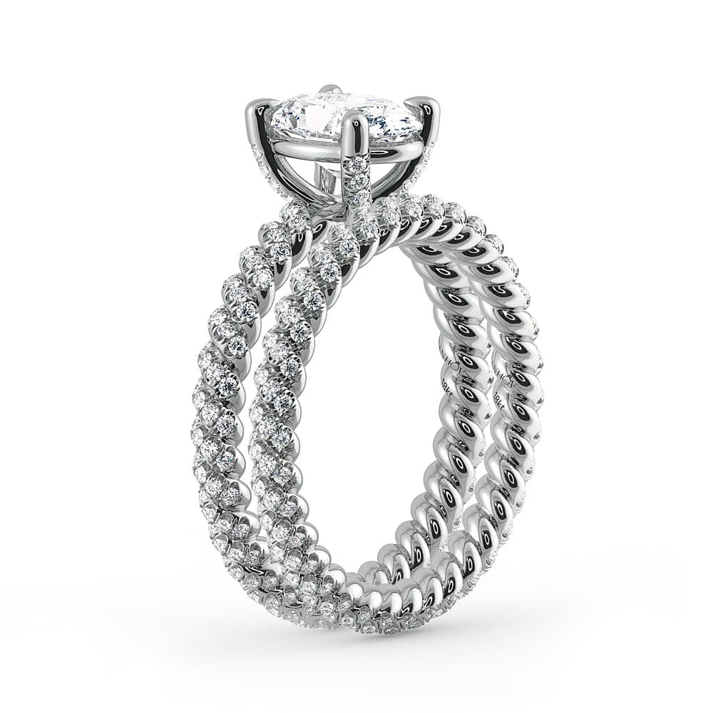 Eleganza Braided Diamond Engagement Ring
