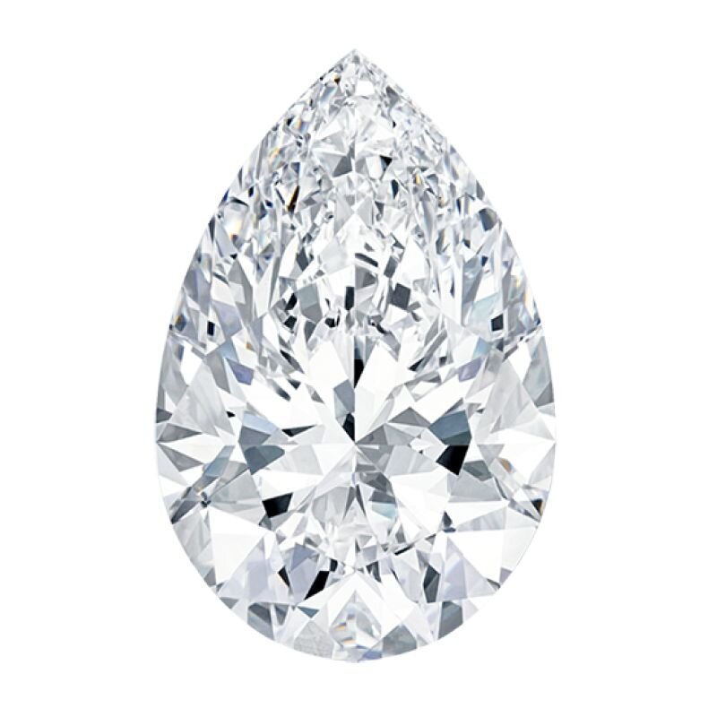 Pear cut diamond