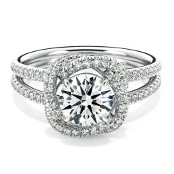 Danhov Solo Filo Elegant Diamond Engagement Ring in 14k White Gold