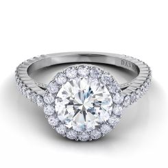 Danhov Carezza Award Winning Engagement Ring in 14k White Gold
