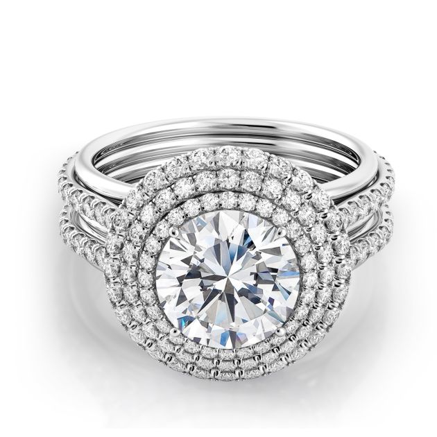 Danhov Couture Couture Engagement Ring in 14k White Gold