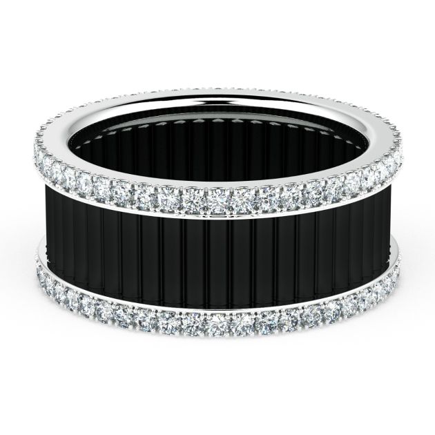 Danhov Tubetto Award Winning Wedding Band for Men in 14k White Gold