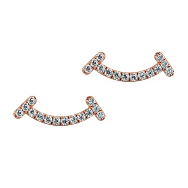 Norme de Danhov Smile Diamonds Earrings in 14k Rose gold 