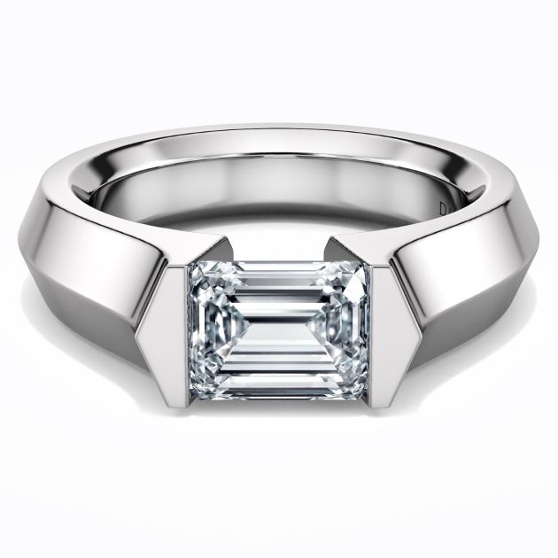 Danhov Tension Engagement Ring in 14k White Gold