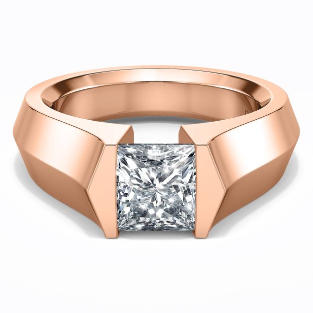 Danhov Tension Engagement Ring in 14k Rose Gold