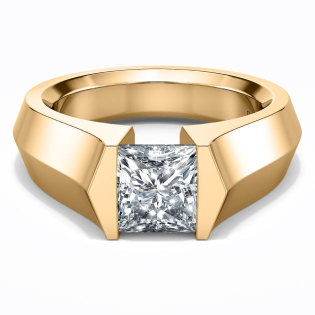 Danhov Tension Engagement Ring in 14k Yellow Gold