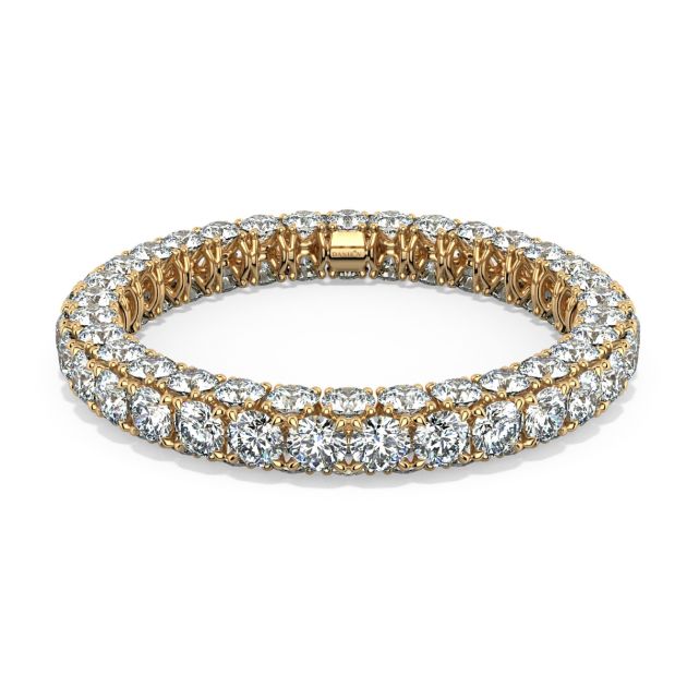 Danhov Eternita Diamond Wedding Band for Her in 18k Yellow Gold