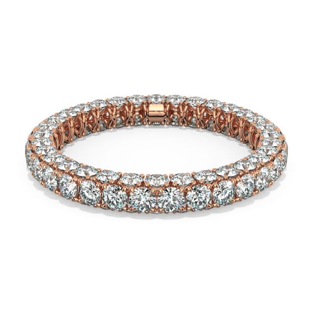 Danhov Eternita Diamond Wedding Band for Her in 14k Rose Gold