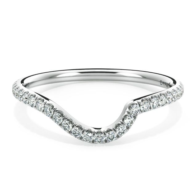 Danhov Abbraccio Diamond Wedding Band in 14k White Gold