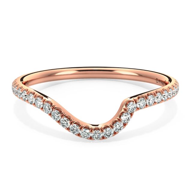 Danhov Abbraccio Diamond Wedding Band in 14k Rose Gold