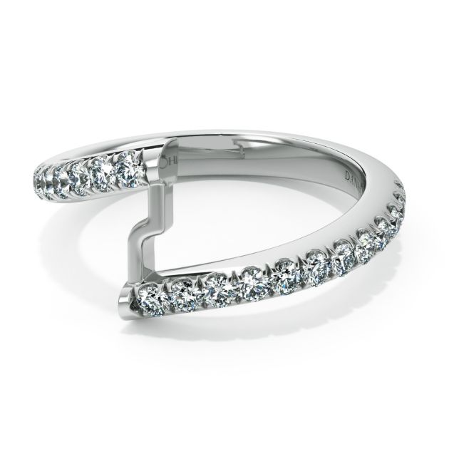 Danhov Unique Voltaggio Wedding Ring in 14k White Gold