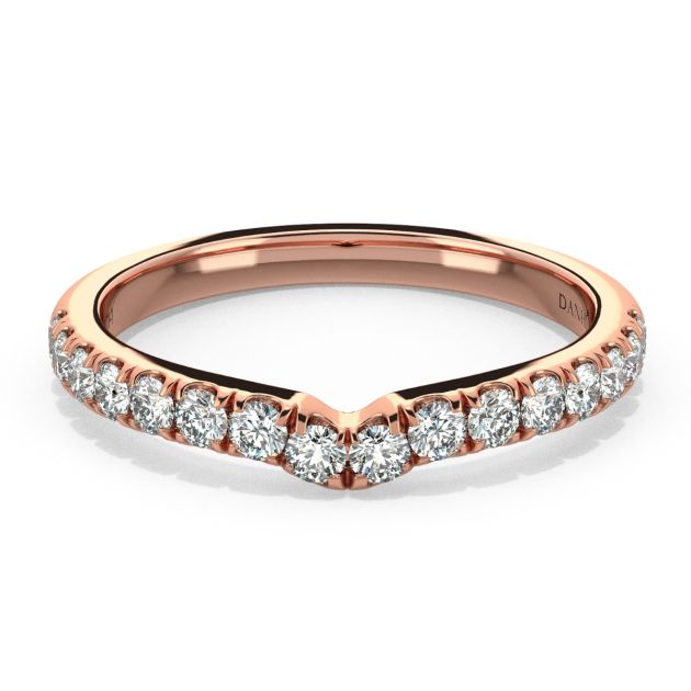 Danhov Classico Wedding Ring for Her in 14k Rose Gold
