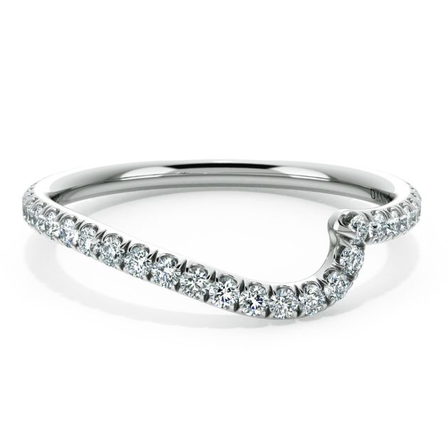Danhov Abbraccio Diamond Wedding Band in 14k White Gold