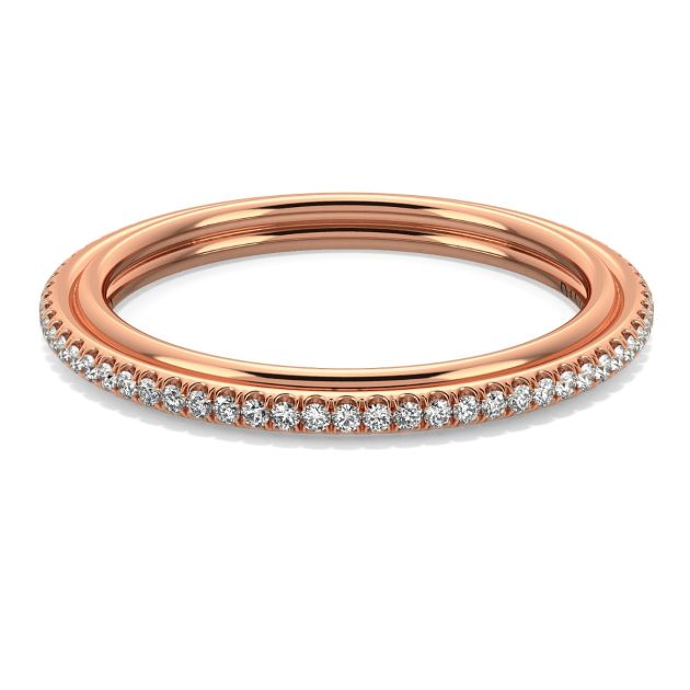 Danhov Abbraccio Handmade Diamond Wedding Ring in 14k Rose Gold
