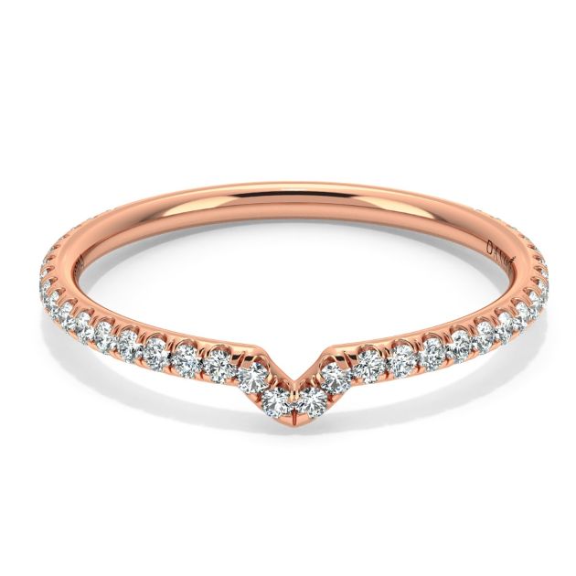 Danhov Solo Filo Exclusive Diamond Wedding Band in 18k Rose Gold