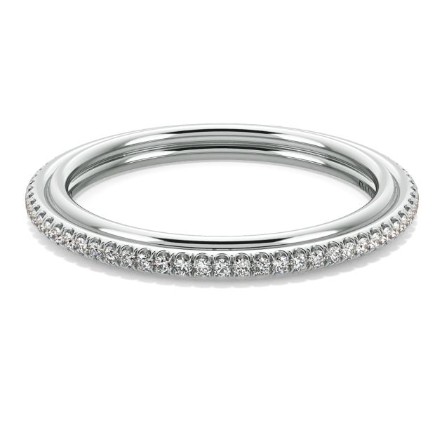 Danhov Abbraccio Handmade Diamond Wedding Ring in 14k White Gold