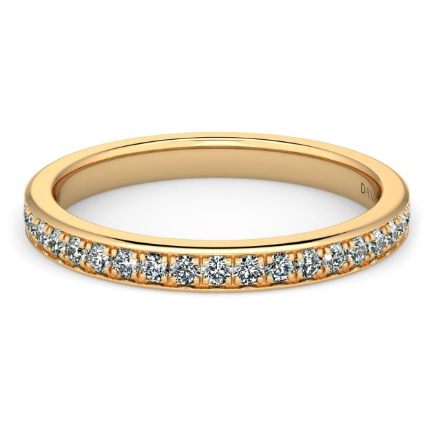 Danhov Classico Handmade Diamond Wedding Band in 14k Yellow Gold