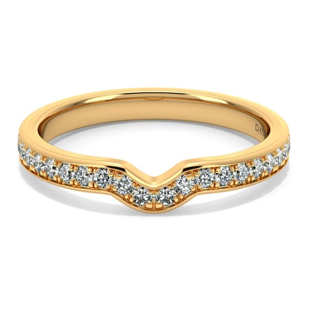 Danhov Classico Handmade Diamond Wedding Band in 14k Yellow Gold