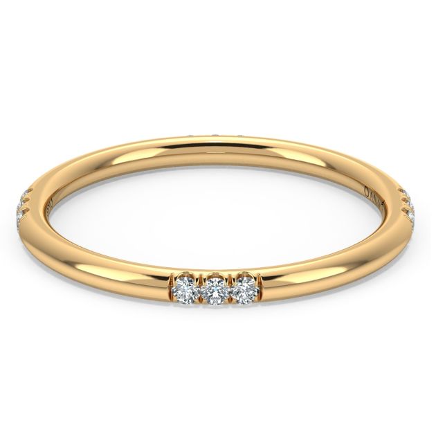 Danhov Classico 12 Round Diamond Wedding Band in 18k Yellow Gold