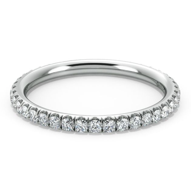 Danhov Diamond Classic Wedding Band in 14k White Gold