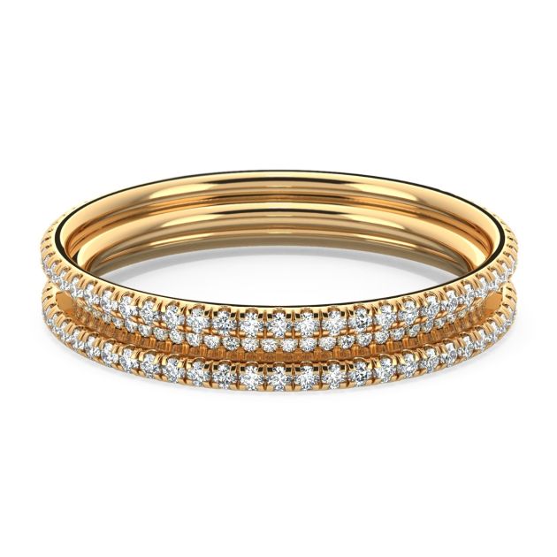 Danhov Per Lei Diamond Wedding Band in 18k Yellow Gold