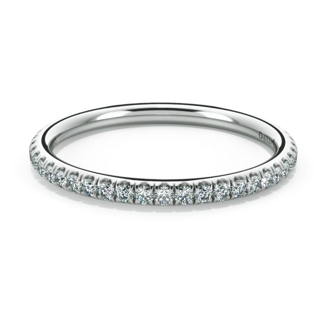 Norme de Danhov Diamond Wedding Band for Women in 14k White Gold