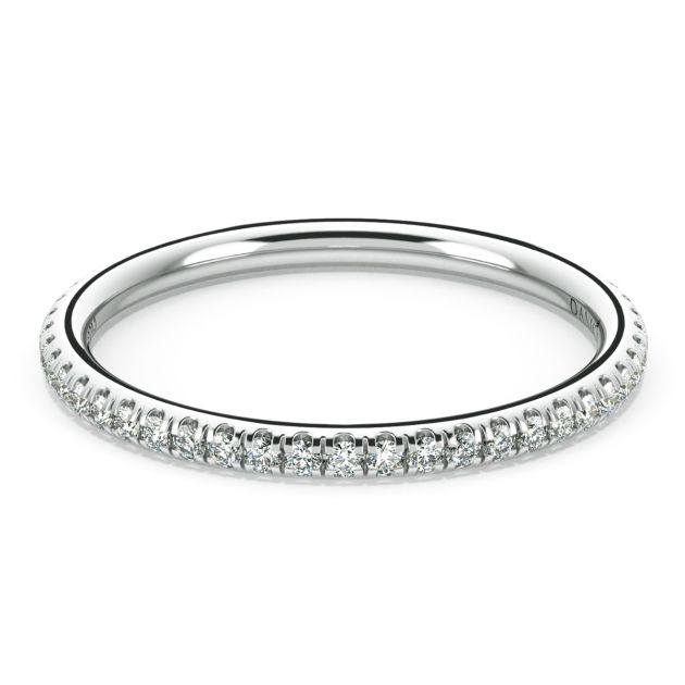 Danhov Solo Filo Elegant Diamond Wedding Band in 14k White Gold