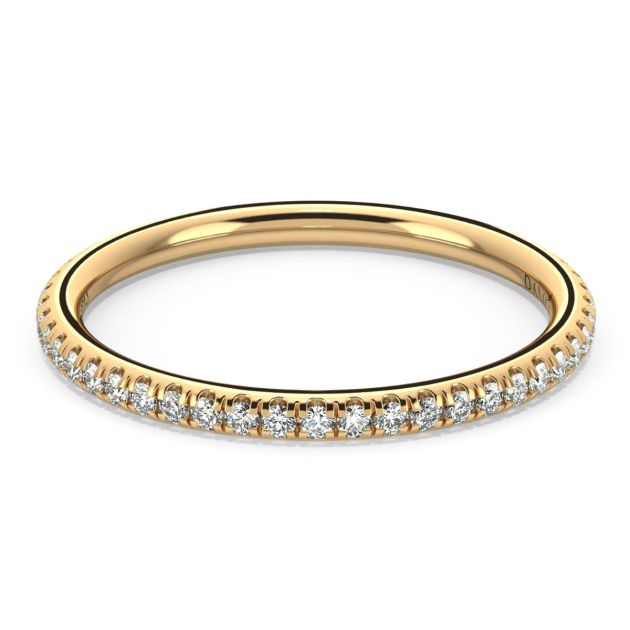 Danhov Solo Filo Elegant Diamond Wedding Band in 14k Yellow Gold