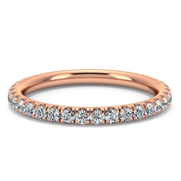 Danhov Classico Diamond Wedding Band in 14k Rose Gold